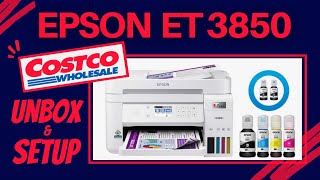 Epson Ecotank printer ET 3850 Unbox Set up [upl. by Hgiellek]