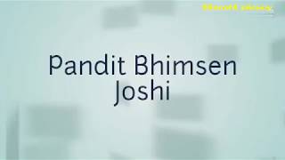 Maharaja Bhavani BHIMSEN JOSHI [upl. by Polito]