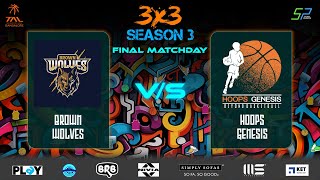 TAL Basketball  Bangalore  Season 3  Brown Wolves vs Hoops Genesis  FINAL MATCHDAY  2652024 [upl. by Heddi]