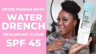 Peter Thomas Roth Water Drench Hyaluronic Moisturizer SPF 45  Product Review on Oily Skin [upl. by Cichocki801]