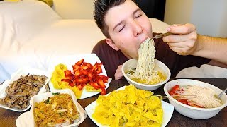 Thai Food • Pork Dumplings amp Noodles • MUKBANG [upl. by Kilgore]