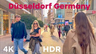 Düsseldorf Germany 🇩🇪 City Tour Spectacular Walk 4k 60fps HDR 2024 [upl. by Tristis218]