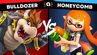 Bulldozer Bowser vs Honeycomb Inkling  Super Smash Bros Ultimate Amiibo Fights [upl. by Maryn]