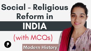 Social  Religious Reform in India  Modern History  Important MCQs parcham [upl. by Peih]