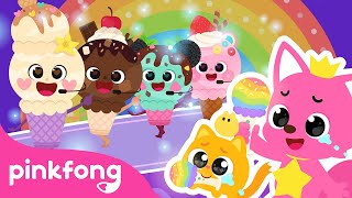 Meet the Colorful Ice Cream Stars  Yum Yum Snacks Songs  Pinkfong Ninimo [upl. by Medeah58]