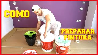 COMO PREPARAR PINTURA PARA PARED CON AGUA  PARA CUBRIR COLORES FUERTES [upl. by Aynom]