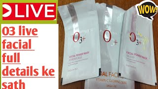 Highlight 2439  2939 from Aradhana makeover is live O3 live facial and VLCC gold bleach [upl. by Hardden86]