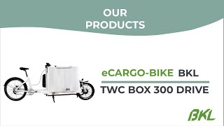 🟠 Electric Cargo Bike TWC BOX 300 DRIVE  BKL 🚲 [upl. by Hildebrandt]