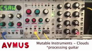 Mutable Instruments Clouds processing guitar [upl. by Merrow]