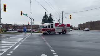 Kitchener Fire Department Car 124 amp Rescue 11 Responding [upl. by Derrej504]