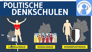 Liberalismus Sozialismus amp Konservatismus  Politische Denkschulen  Idee Ziele amp Menschenbild [upl. by Brynne]