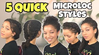 DIY MICROLOCS  5 Quick Easy Styles  Interlock Method [upl. by Hameerak]