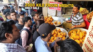 Bikaneri Holi Wala NASHTA 😍 Fagun Spl Street Food India New ❤️ Graduate Chat Jamanji Attapati [upl. by Ahsiekin]