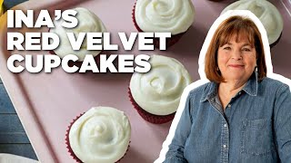 Ina Gartens Red Velvet Cupcakes  Barefoot Contessa  Food Network [upl. by Yauqaj]