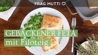 Gebackener Feta in Filoteig mit Honig und Sesam 🧀 🍽️ vegetarisch lecker amp einfach [upl. by Ilil]