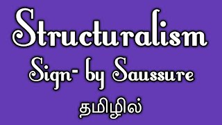 Structuralism by Ferdinand De Sausure in tamilSign [upl. by Nwahsyd694]