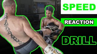 Muay Thai Drills  Speed Reaction Drill Thai Pad Training [upl. by Ahsahtan995]