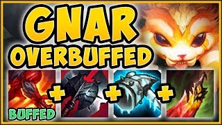 WTF BUFFED GNAR ULT  ONLY 14 SEC COOLDOWN BUFFED GNAR SEASON 9 TOP GAMEPLAY  League of Legends [upl. by Nerret613]