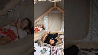 Air sleeping bed 😮 mini wood toy woodworking art skillwood hand shorts Viral [upl. by Caves]