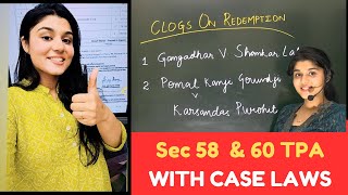 Clogs on Redemption  Section 58 amp 60 TPA  Mortgage amp Redemption with Case Laws  TPA [upl. by Sana]