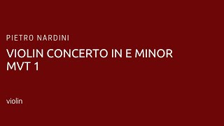 Pietro Nardini  Violin Concerto in E Minor mvt 1 piano accompaniment [upl. by Frost]