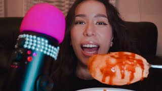 ASMR comiendo mango con chamoy 🥭 eating mango [upl. by Llertnor419]