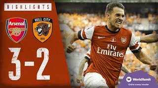 WHAT A COMEBACK  Arsenal 32 Hull City  Emirates FA Cup Final highlights  2014 [upl. by Adnirual]