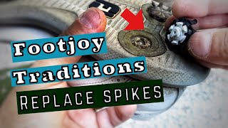 Footjoy Traditions how to replace spikes [upl. by Croom]