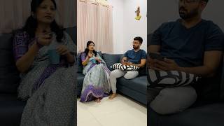 Gold side effects😂 saree from flyingcolorzzz funny couple shorts relatable [upl. by Nwahsram]