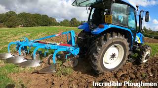 2012 New Holland T5030 32 Litre 4Cyl Diesel Tractor 82 HP Ransomes 4 Furrow at Royal Forest [upl. by Sillig]