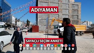 DEPREM BÖLGESİ ADIYAMANDA SAYAÇLI SEÇİM ANKETİ 2024 Adıyamanda Dengeler Değişiyor Gibi [upl. by Verene]