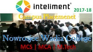 Inteliment Technologies Campus Placement in Noworsjee Wadia College July 2017 In Short Film [upl. by Yelsa3]