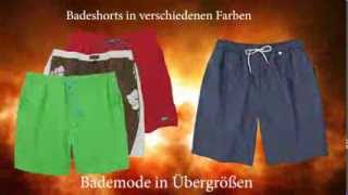 Badeshort Badepant und Badslip in Übergrößen für Herren [upl. by Lede]