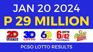 Lotto Result January 20 2024 9pm PCSO [upl. by Ellekcir]