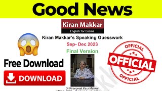 makkar speaking pdf September to December 2023  makkar ielts speaking 2023 pdf free download [upl. by Eldoree]