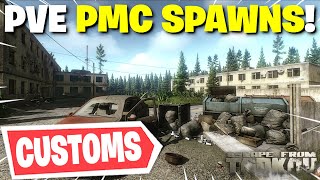 Escape From Tarkov PVE  All PMC Spawn Locations On Customs [upl. by Ophelie147]