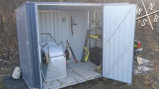 AECOJOY Outdoor Storage Shed w Shelves  Installation amp Review [upl. by Macegan]