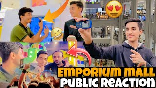 Emporium mall ma prank ho gaya 😂 public reaction i phone 20 plus par vlog 😱 [upl. by Kalam]