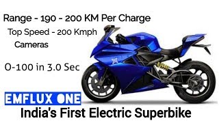 जल्द ही आने वाली है Emflux One Indias first electric superbike  Emflux One Details and features [upl. by Nesyla]