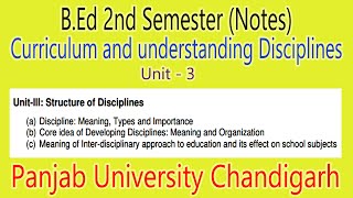 Notes bed 2nd semester Academic Discipline core idea of disciplines interdisciplinary approach [upl. by Bloxberg]