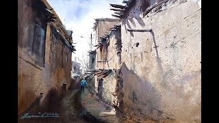 Rustic Alley in Watercolor Capturing Light and Texture [upl. by Poul751]