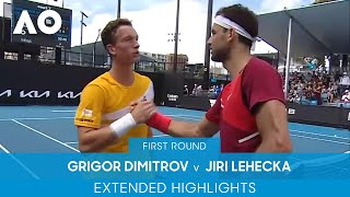 Grigor Dimitrov v Jiri Lehecka Extended Highlights 1R  Australian Open 2022 [upl. by Alit]