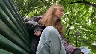 girl smoking on bench and crush her cigarette [upl. by Salahcin]