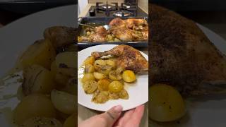 POLLO AL HORNO CON PATATAS 🍗 RECETA DE LA ABUELA youtubeshorts shorts polloasado pollo [upl. by Attelliw]