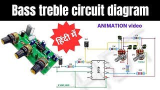 bass treble circuit 4558 animation making [upl. by Mik]