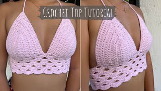 The Easiest Crochet Top Tutorial  Arcade Stitch  Lily Top by Happy Hooker [upl. by Navac]