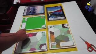 Forrar tus cuadernos con papel lustre Fácil [upl. by Eelnyl]