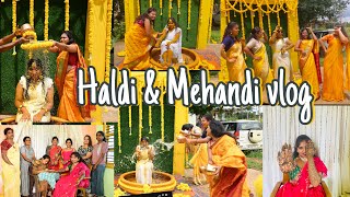 Haldi amp Mehandi vlog enjoyed a lot in weddingFun vlog haldi haldiceremony mehandi wedding [upl. by Dorian]