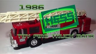 Video Review of the Hess Toy Truck 1986 Hess Toy Fire Truck Bank [upl. by Akiehsal209]