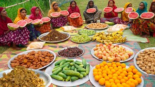 Bengali Traditional Muslim Ramadan Iftar amp Dinner  Chicken Curry Rice Huge Fruits amp Spice Foods [upl. by Enirol]